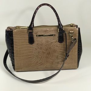Brahmin crocodile embossed bag
